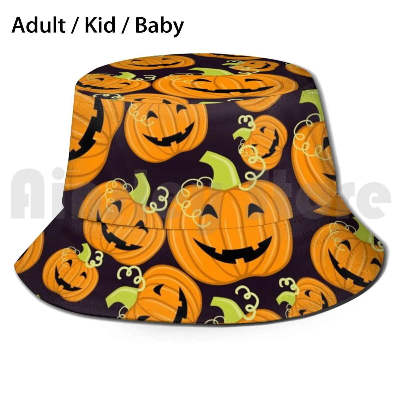 

Rustic Fall Pumpkin Sun Hat Foldable UV Protection Scary Horror Halloween Movie The Silence Of The Lambs Memesrus