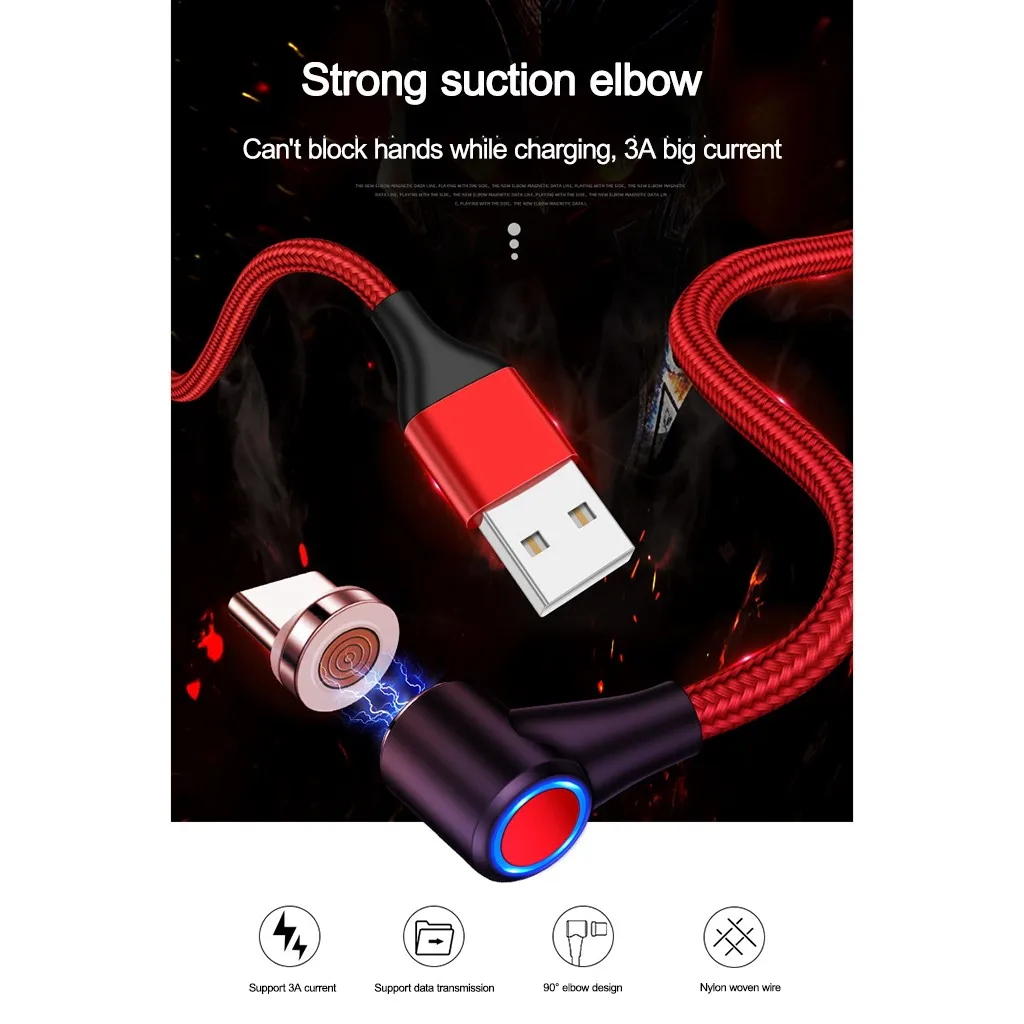 Elbow Cable Usb Type-c 1m 3A Fast Charging Tablet Android For Samsung Xiaomi Huawei | Электроника