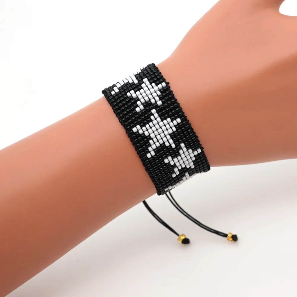 ZHINI новый ручной Braclets для женщин богемный Национальный Стиль с принтом в виде