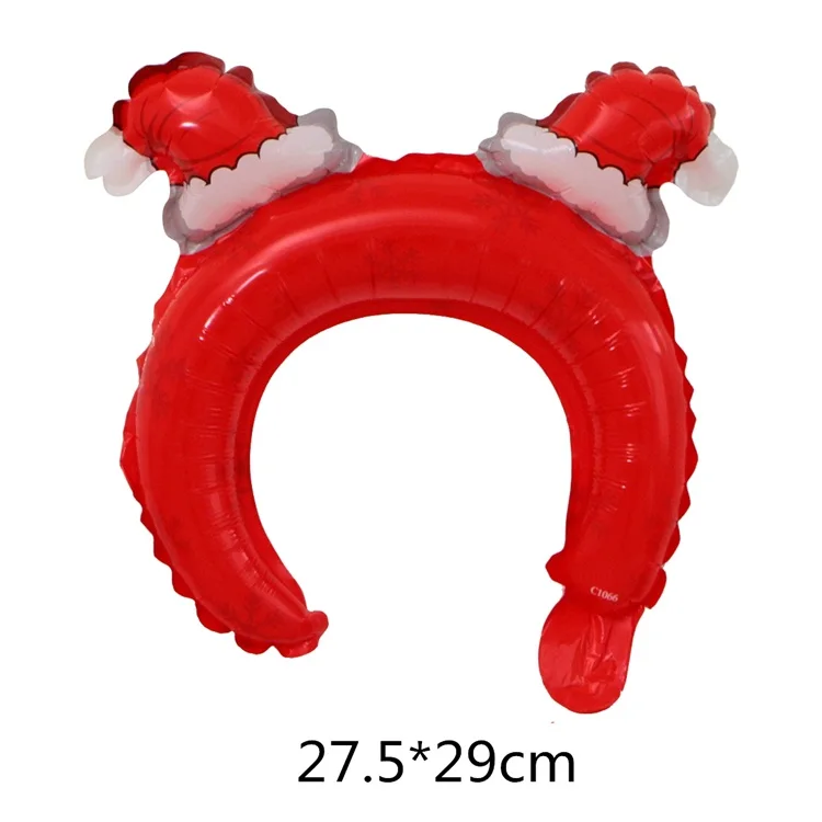 headband 3 10 шт./компл. Рождественская Милая повязка на голову в виде животного Handstick Фольга шар Санта Клаус детского дня рождения рождественские и новогодние вечерние украшения - Цвет: headband 3