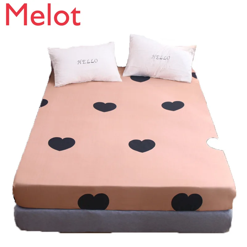 

High-End Thickening Leopard Print Bedspread and Pillowcase Cotton Printed Starry Bed Threads Queen Size Simple Fitted Sheet