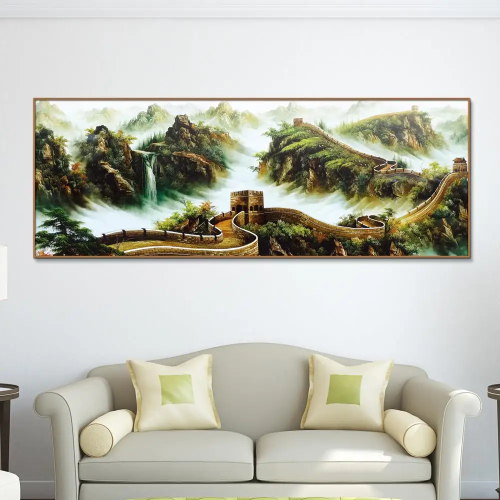 Картина маслом на холсте большая стена пейзаж распылитель в традиционном