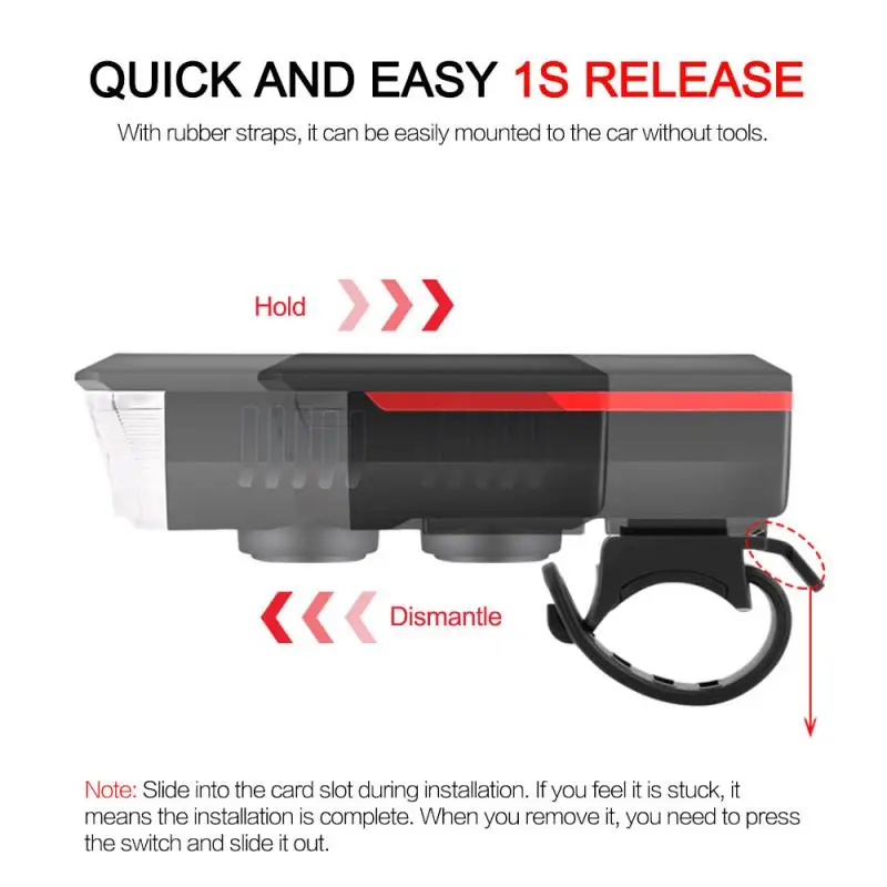 

Bicycle Bell With Light 2000mAh USB Rechargeable Solar Power 3 modes LED Front Light Solar Energy LED Bike Lamp Cycle FlashLigh