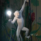 Современный лампа в форме обезьяны светодиодный настенный светильник креативный настенный светильник Смола животное бра Внутреннее освещение Свет домашний декор Лофт Ресторан Бар светильник s