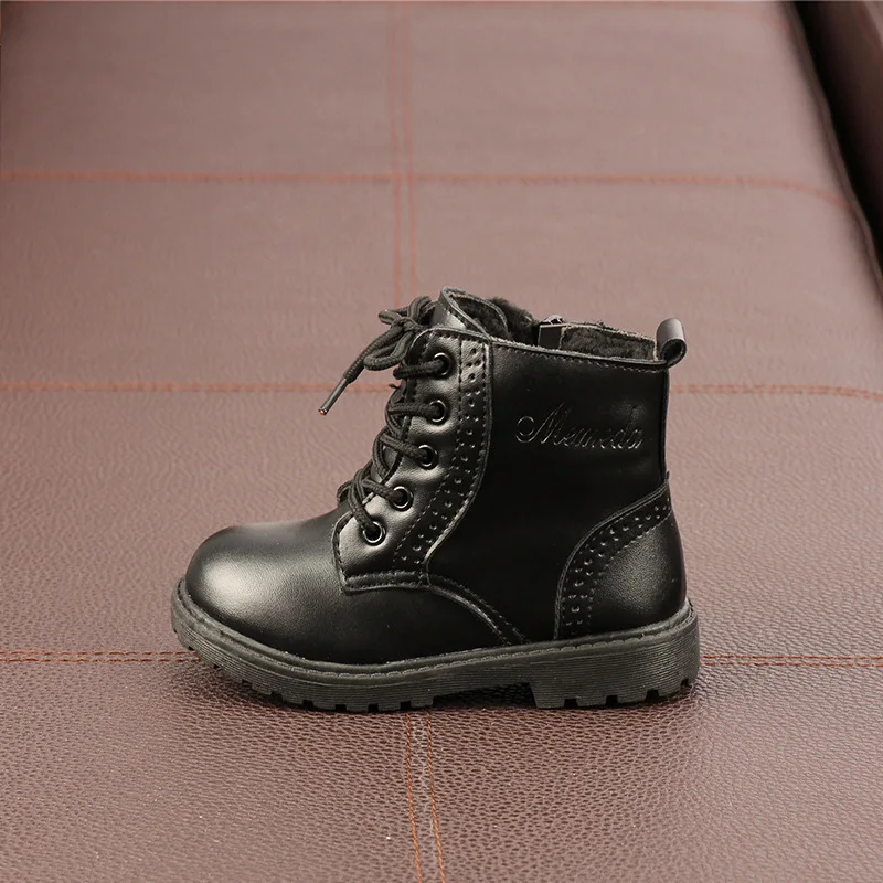 Детские ботинки зимние Martin для мальчиков и девочек детские кожаные детей модная