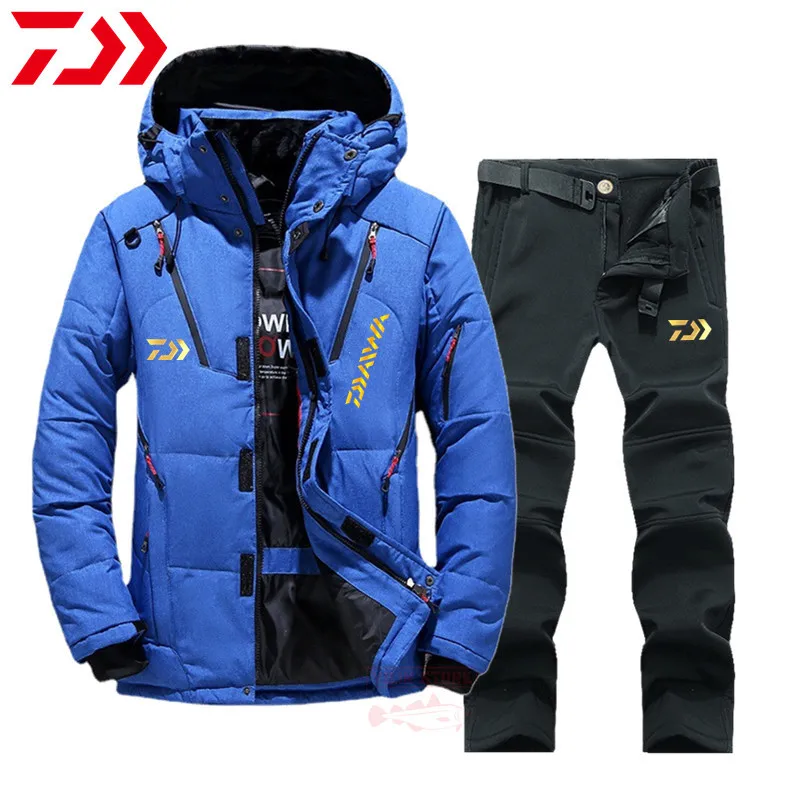 

Одежда для рыбалки DAIWA зимние мужские водонепроницаемые штаны для рыбалки зимние мужские утепленные бархатные теплые куртки для рыбалки