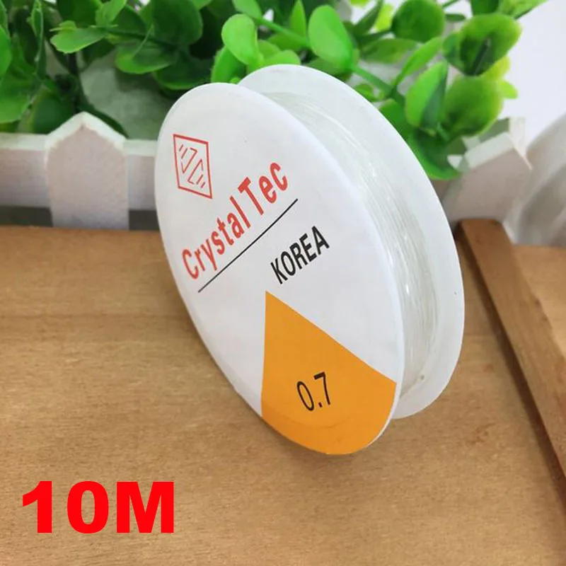 Прозрачный эластичный веревочный шнур с кристаллами бисер для самостоятельного