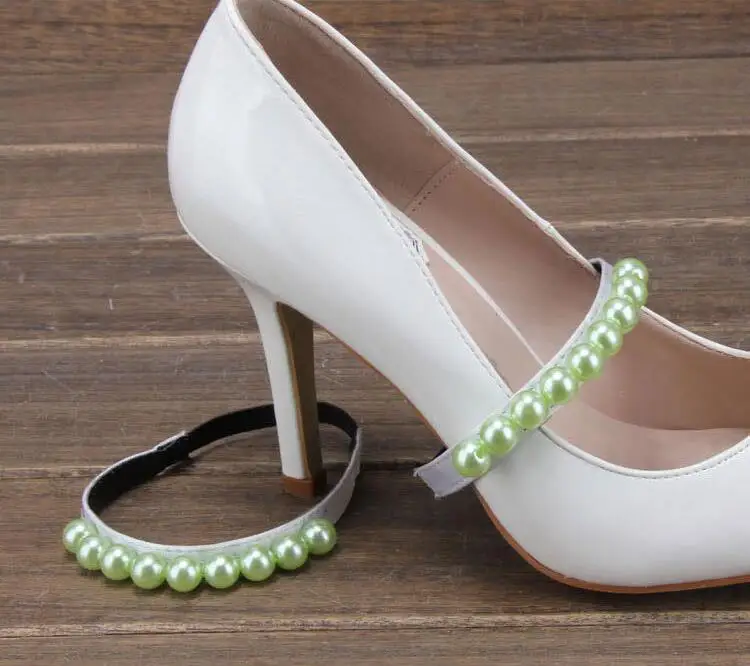 50 Pair Women Pearl Bands Shoelace Belts, Princess Shoe Accessory Decoration Straps for Sandal , Shoes Lace for Loose Shoes