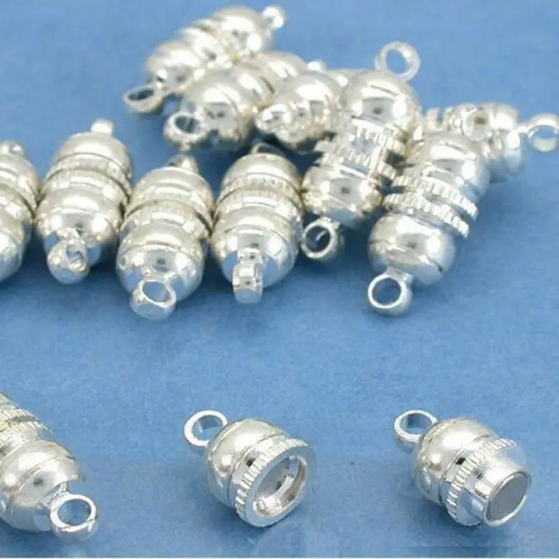 12 шт. Серебряный ювелирный браслет ожерелье Магнитная застежка DIY коннекторы