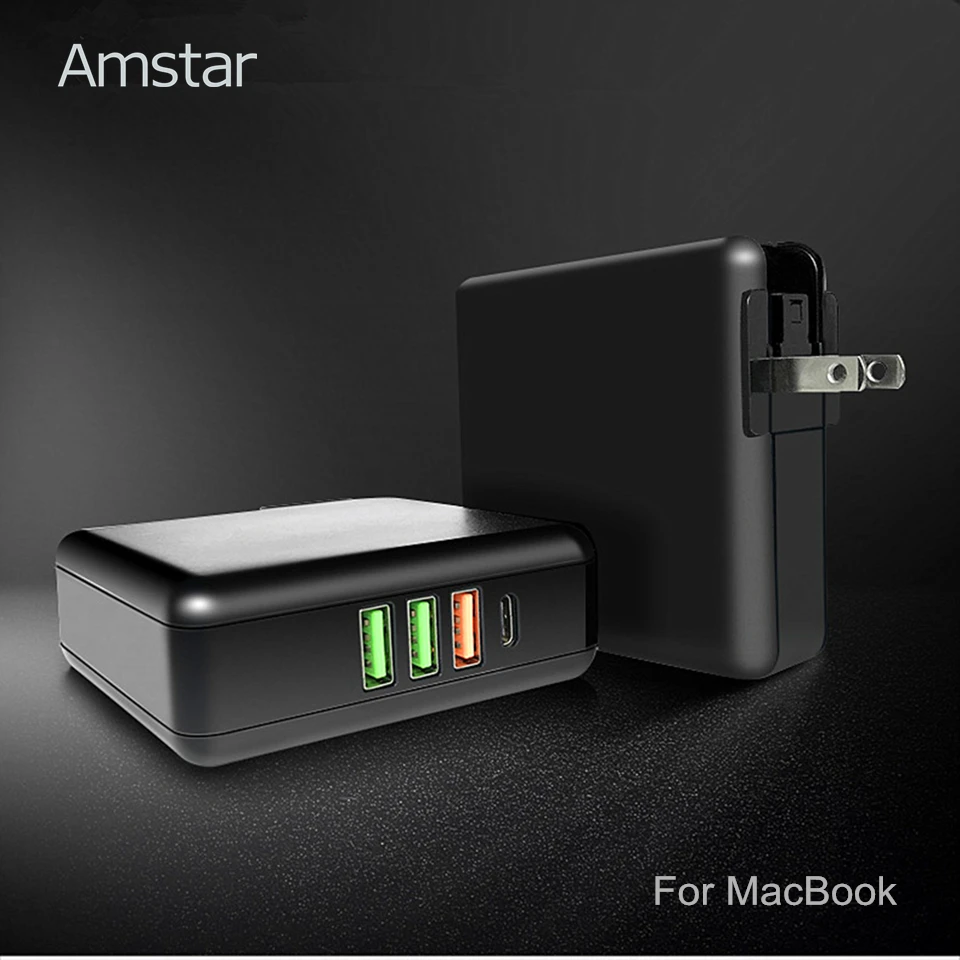 Амстар USB C PD зарядное устройство 61 Вт Quick Charge 4 0 3 QC4.0 PD3.0 кабель Type с функцией