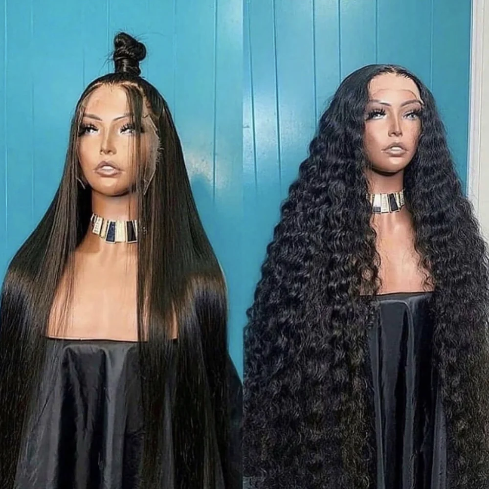 Парики из человеческих волос на сетке 13x4 прямые предварительно выщипанные