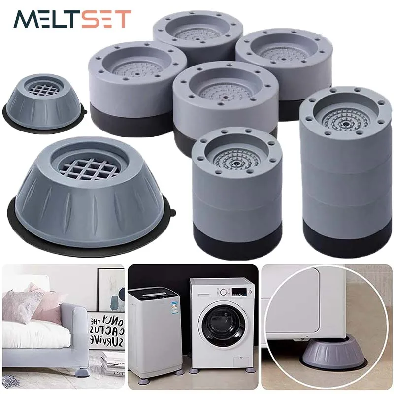 

4Pcs Anti Vibration Pads Non-Slip Rubber Feet Mat Legs Washing Machine Support Dampers Stand Universal Furniture Foot Base