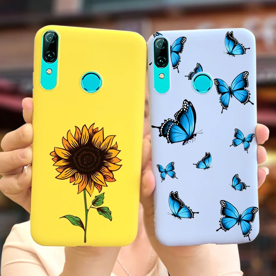 Красивая Голубая бабочка чехол для Huawei P Smart 2019 силиконовый мягкий POT-LX1 задняя