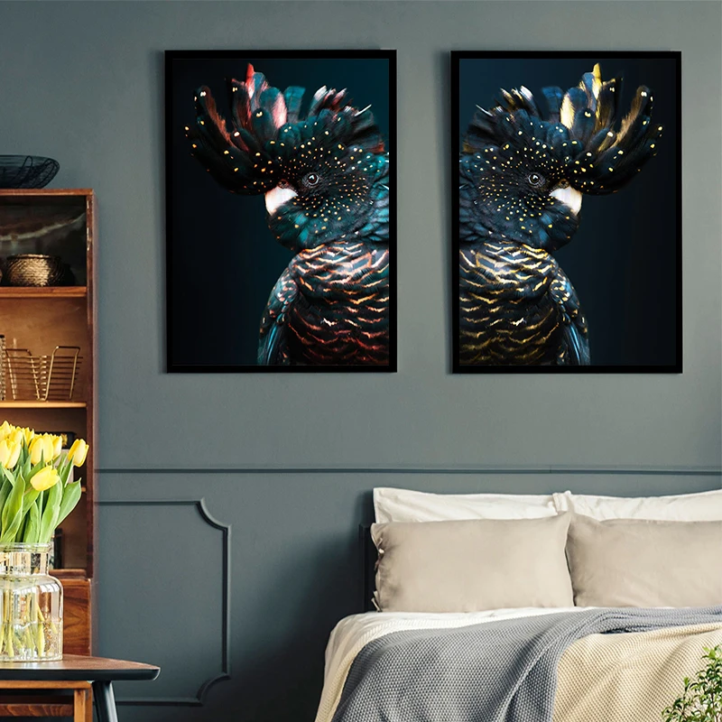 

Какаду животных HD плакат холст гравюры Wall Art детская комната прикроватный светильник декоративная живопись Американский современный безра...