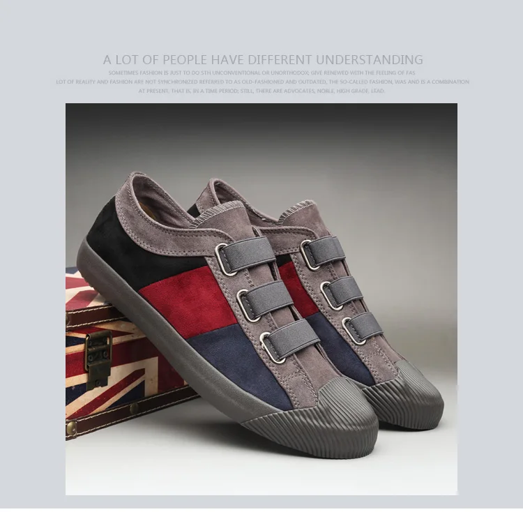 Fashion Men's Flats Men Casual Shoes Trainers Walking Breathable Loafers Driving Classic Black Gray Canvas Sneakers A11-54