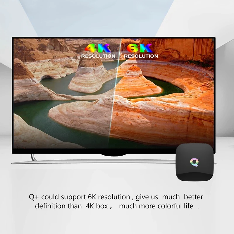

Q PLUS Network Smart Set-Top Box TV Box 6K TV BOX Q+ Allwinner H6 Android 9.0 Qplus EU Plug