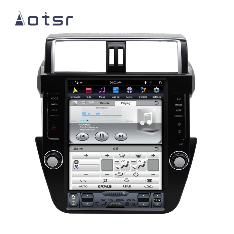 PX6 Tesla стиль Android 8,1 wifi Автомобильный gps для TOYOTA LAND CRUISER Prado 150 14-17 bluetooth-гарнитура мультимедийный автомобильный аудио плеер
