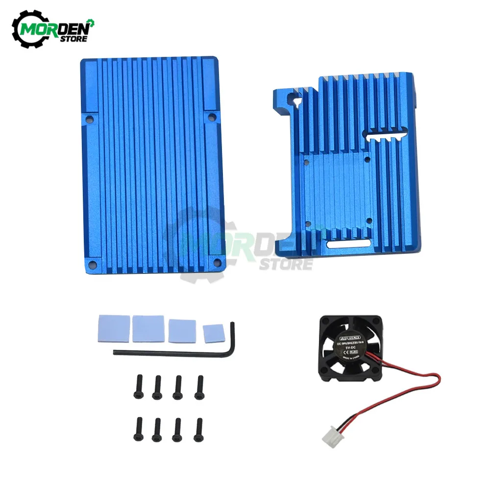 Корпус Корпуса для Raspberry Pi 4 Model B/B + CNC из алюминиевого сплава корпус с охлаждающим