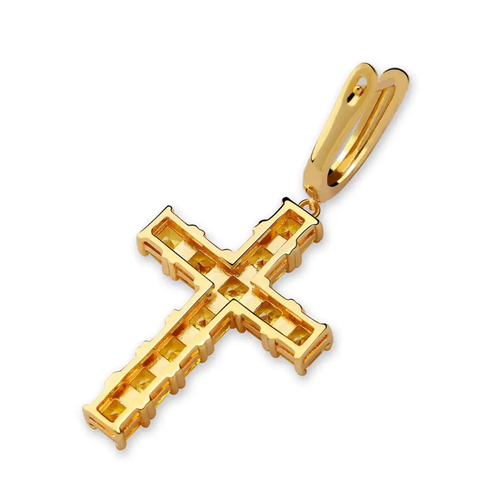 GUCY Iced циркон крест АНХ Серьги Золото Серебро Цвет Микро с инкрустацией aaa Bling CZ камень серьги для мужчин женщин хип хоп ювелирные изделия