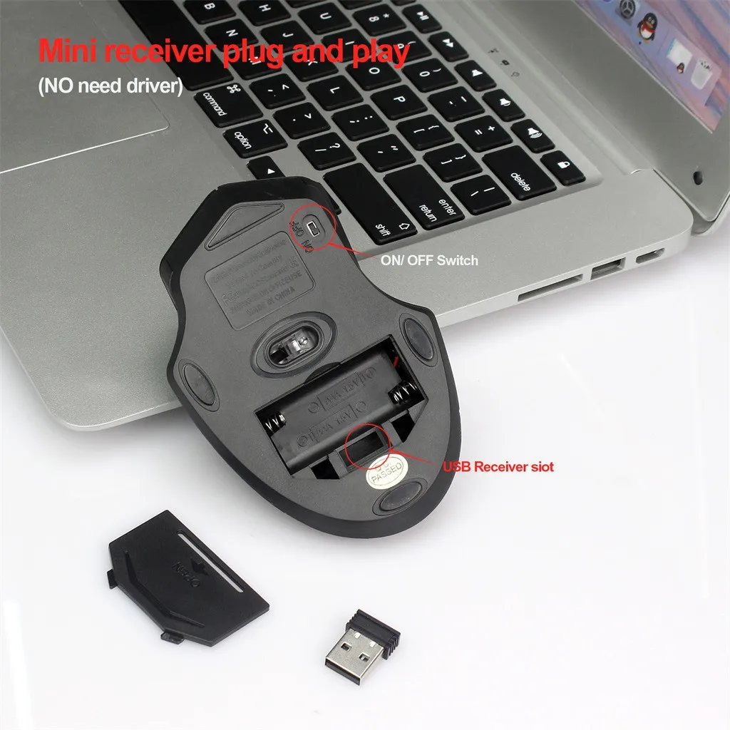 2020 игровая Мышь 2 4 ГГц Беспроводная оптическая Usb 2400 точек/дюйм перезаряжаемая