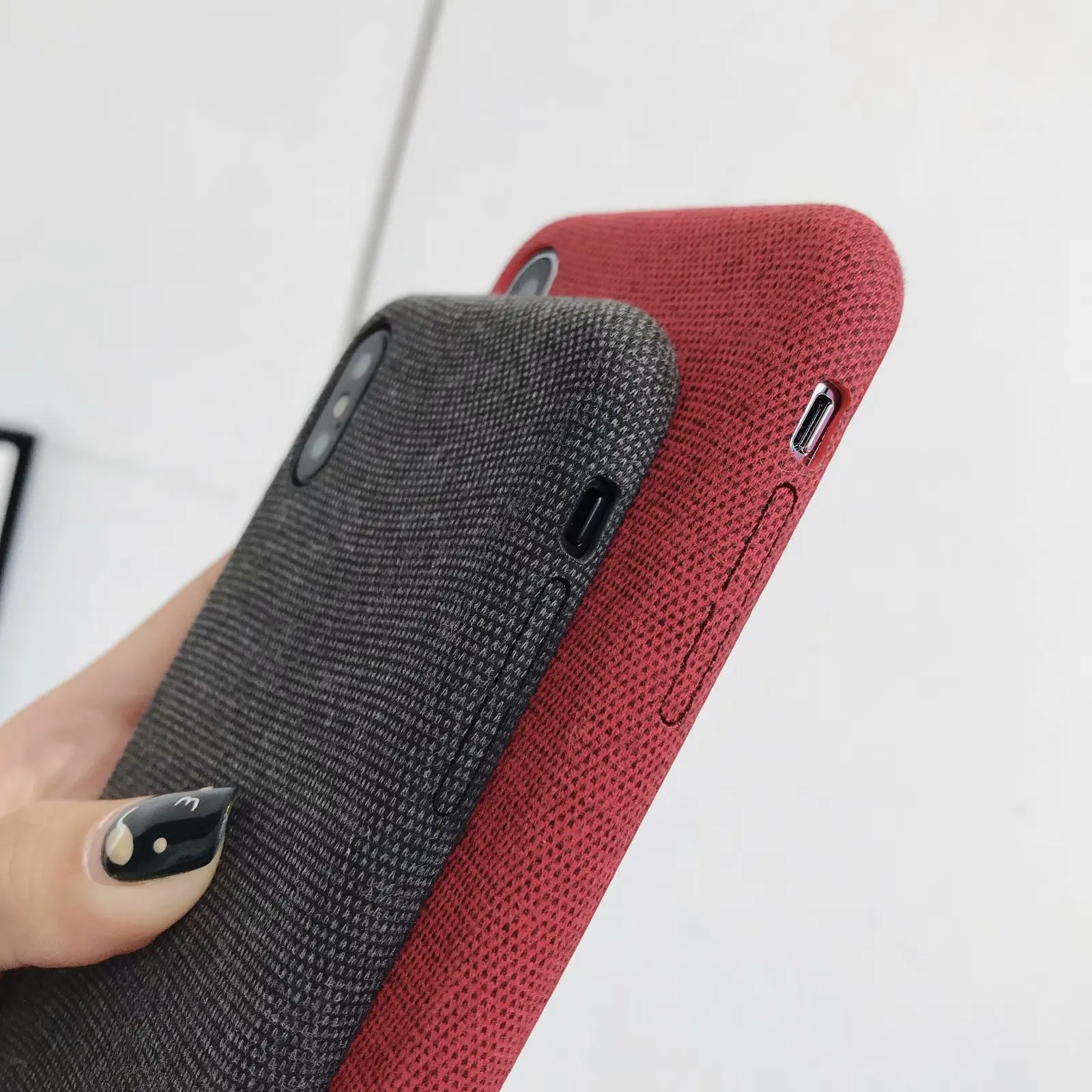 Мягкий ТПУ чехол для Iphone 11 Pro MAX X XR XS 8 7 6S Plus тонкая ткань имитация телефона задняя