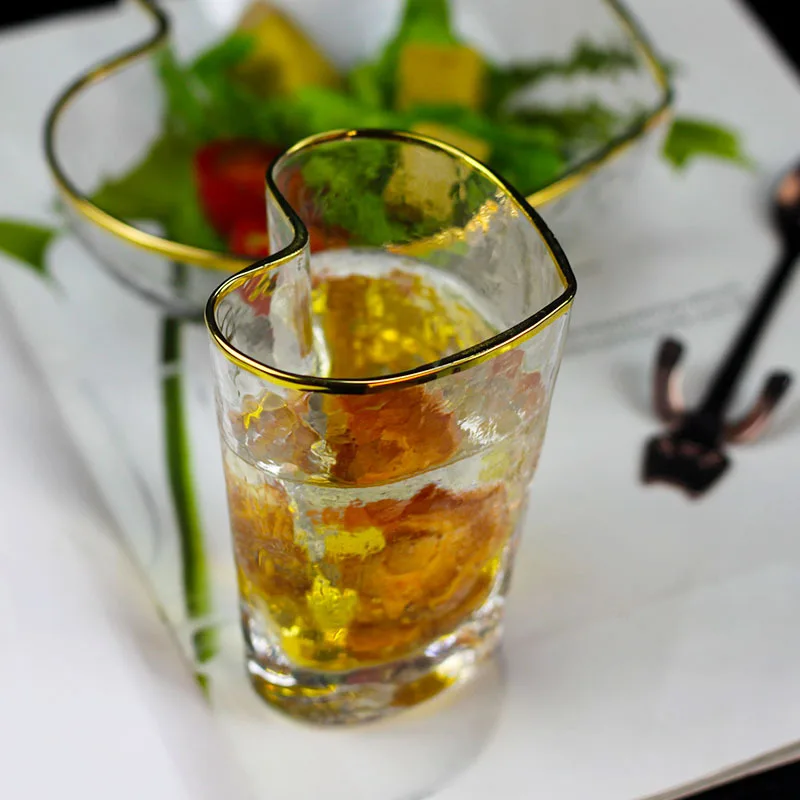 Бессвинцовая хрустальная стеклянная чаша в форме сердца креативная салатница из