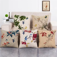 simple modern nordic pastoral style flower branches printed home decor pillowcase car sofa cushion cover pillow case