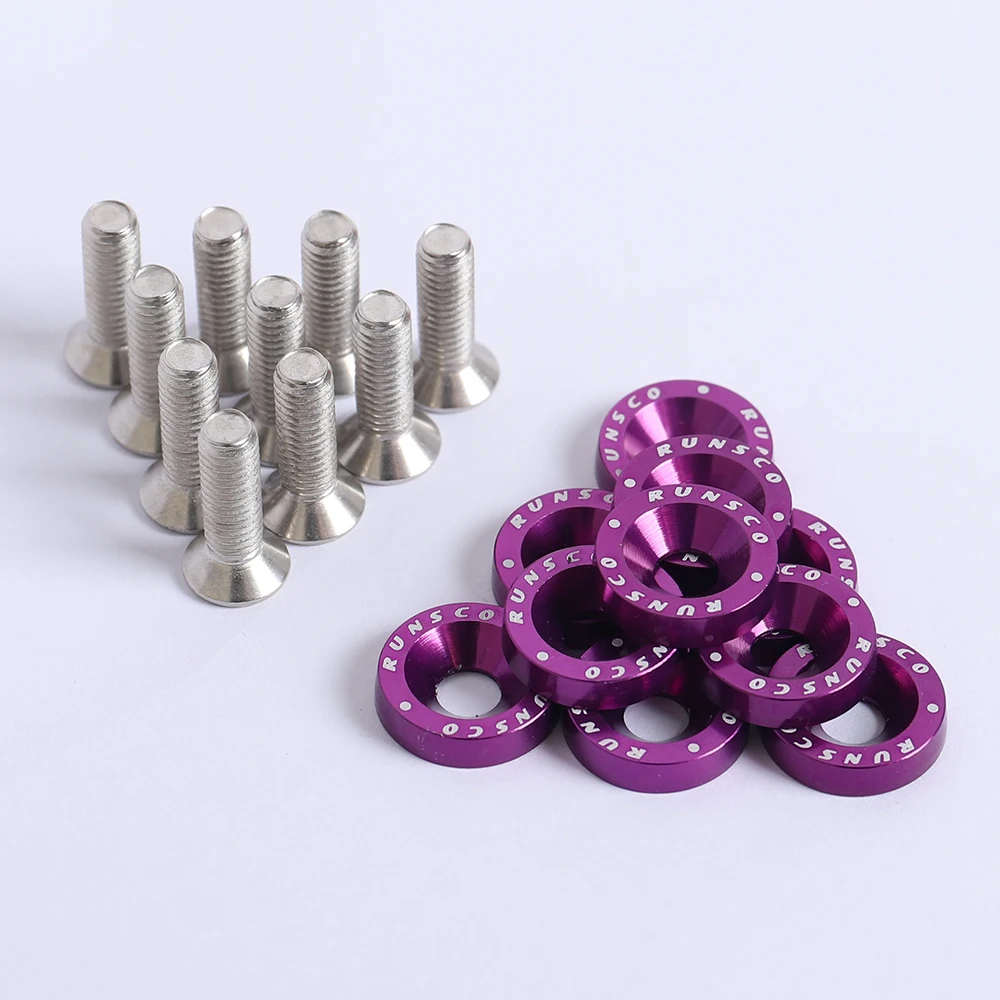 

Алюминиевые шайбы для крыльев M6 и болты шайбы рамки номерного знака для Honda Nissan Bmw 10 шт./упак.