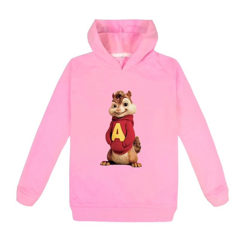 Летние толстовки с капюшоном Alvin и чипмункс топы для маленьких мальчиков девочек