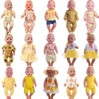Кукольная одежда Желтая серия подходит 18 дюймов американская кукла; Большие размеры 40-43 см для ухода за ребенком для мам Одежда для новорожденныхмалышей аксессуары для детей фестиваль подарок на день рождения