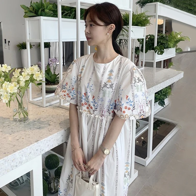 Народное индийское платье женское из смешивания повседневное элегантное