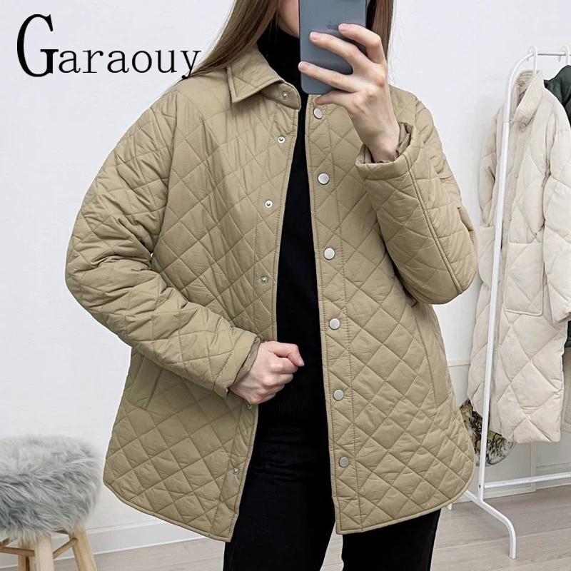 Женская однобортная парка свободная куртка в стиле ретро с воротником-стойкой и