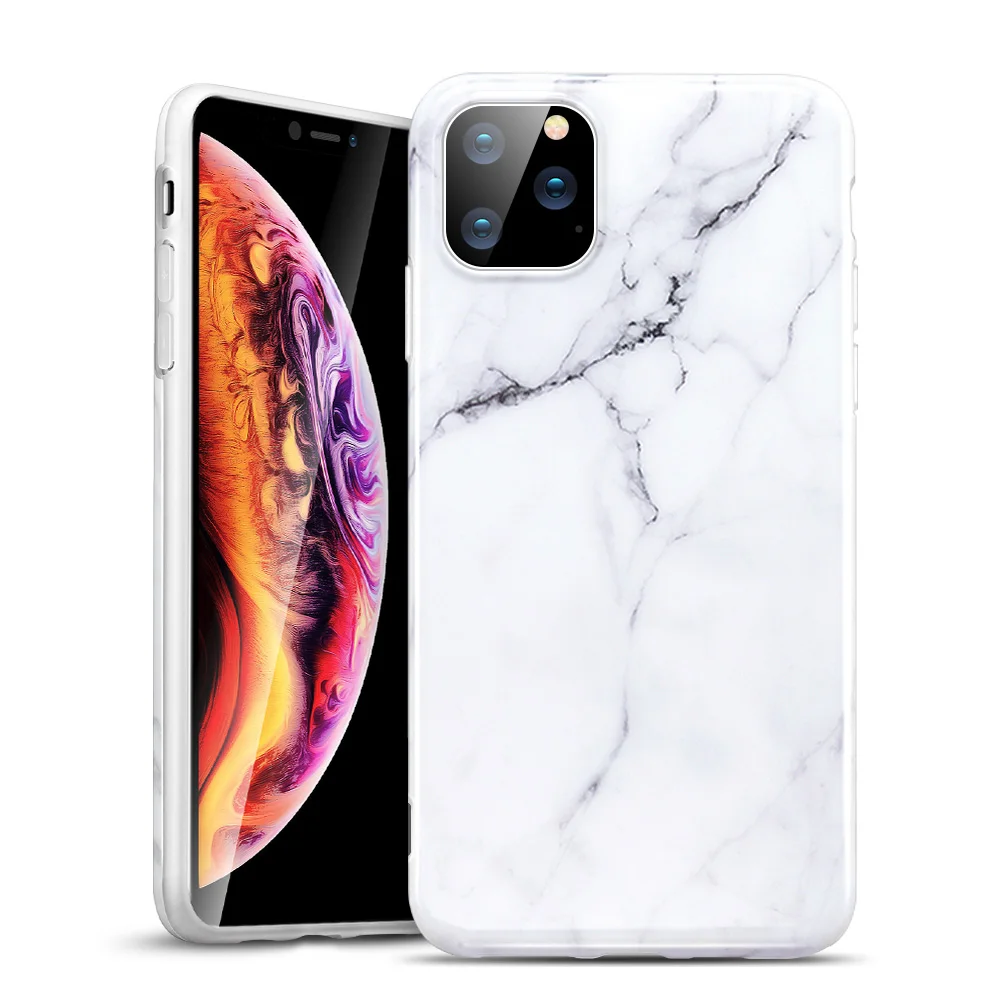 Чехол ESR для iPhone 11 Pro Max, тонкий мягкий, гибкий, из ТПУ чехол с мраморным рисунком для iPhone 11 11 Pro, аксессуары для телефонов - Цвет: White