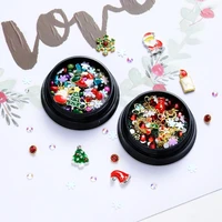 mixed nail christmas flake fabulous 3d effects colors christmas series nail art decoration for manicure