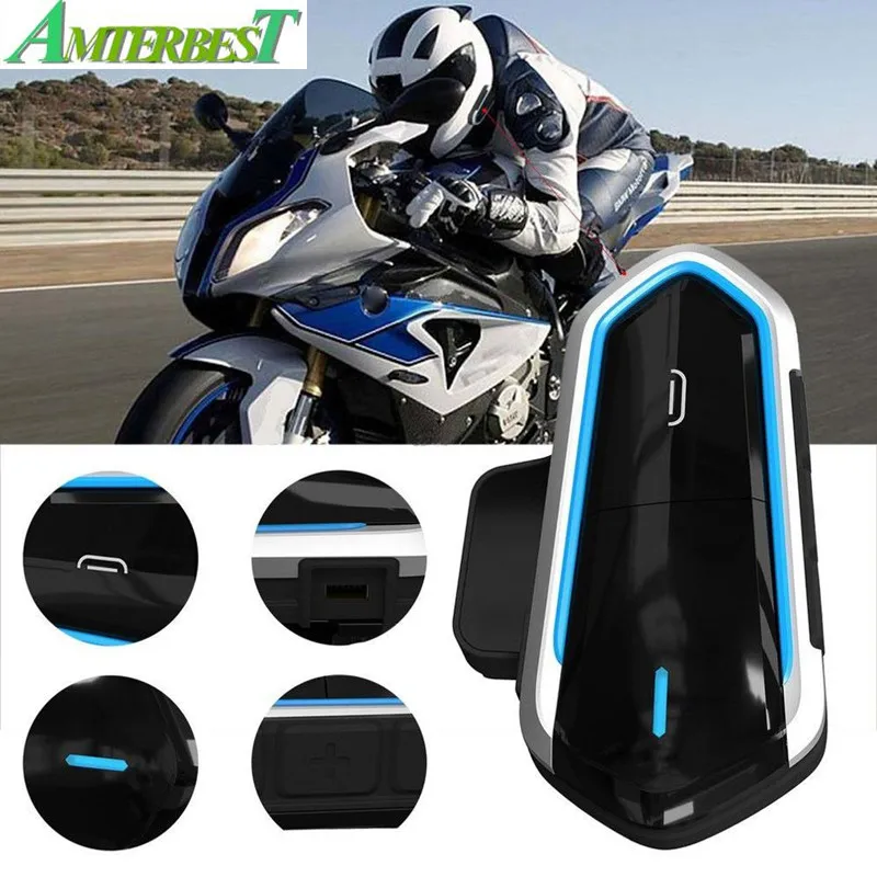 Водонепроницаемая беспроводная гарнитура AMTERBEST для шлема с длительным режимом