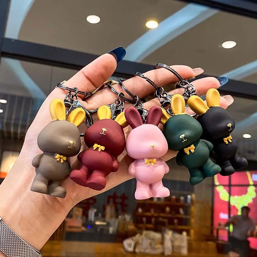 

Женский брелок для ключей в виде сердца, кролика, автомобиля, с кожаным ремешком