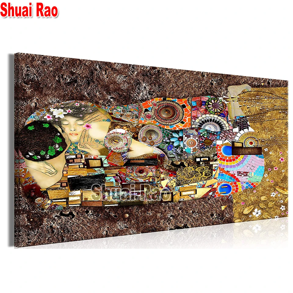 

5D Diy Diamond Painting 5d Crystal Diamond Mosaic Kit Full Rhinestone Gustav Klimt 3d Picture Embroidery Diamant painting Sale