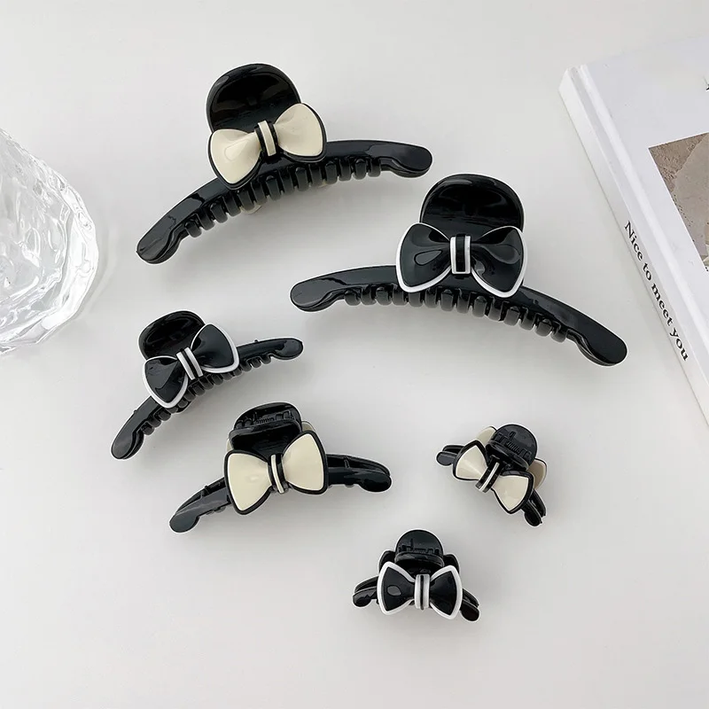 

3to 11cm Bow Hair Claw For Girls Women Children Hairpin Hair Barrette Crab Korean Mother And Child Hair Claw Clip Accessories