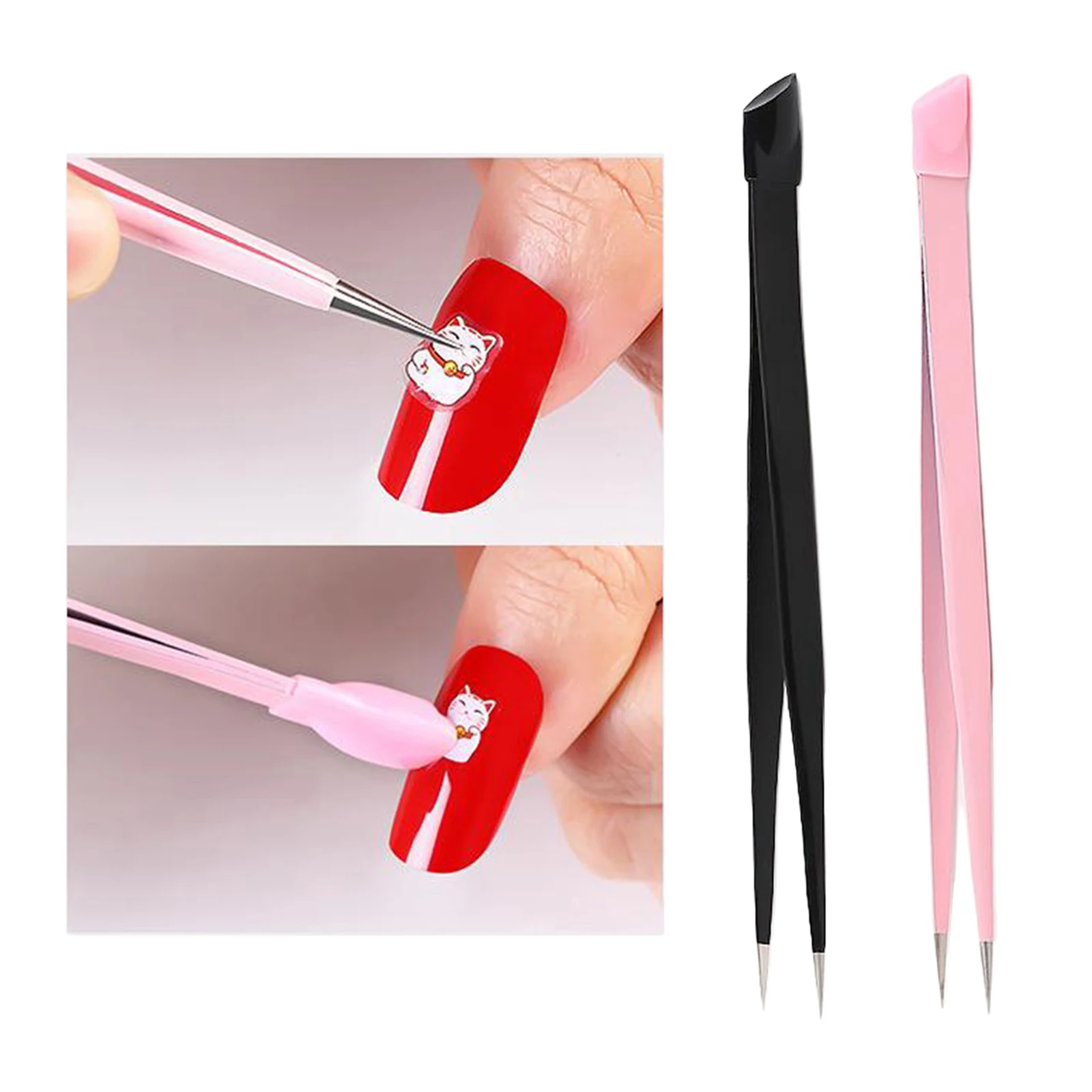 

Multi-fonction Nail Tweezers Metal with Pressing Head Manicure Nail Art
