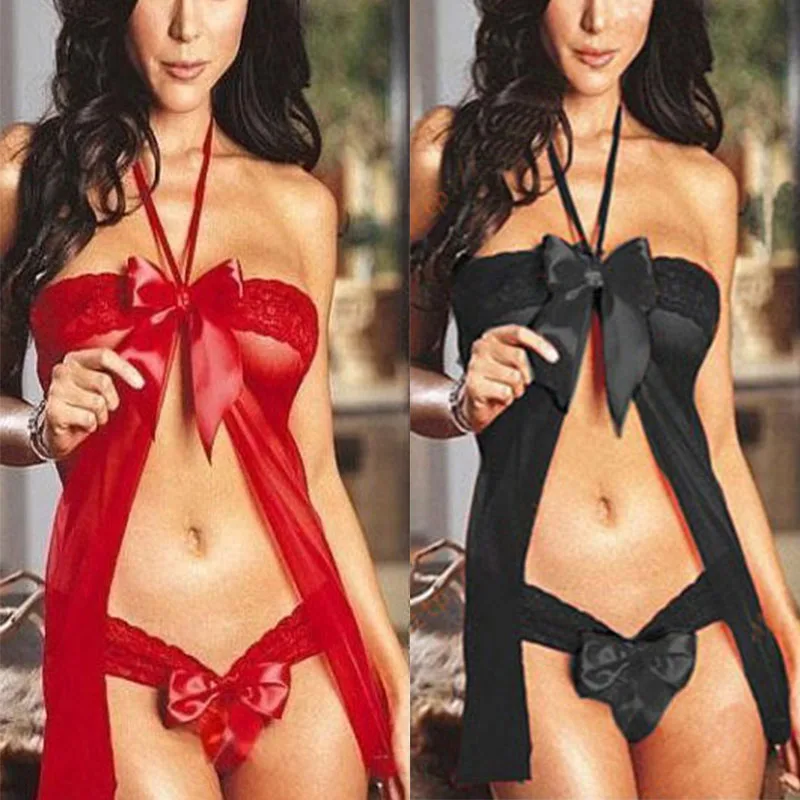 Женская домашняя одежда ночные платья + стринги сексуальные трусики комплекты