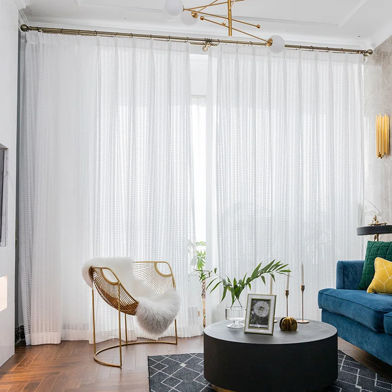 Шторы для кухонного окна гибкие мягкие белые прозрачные шторы гостиной с узором