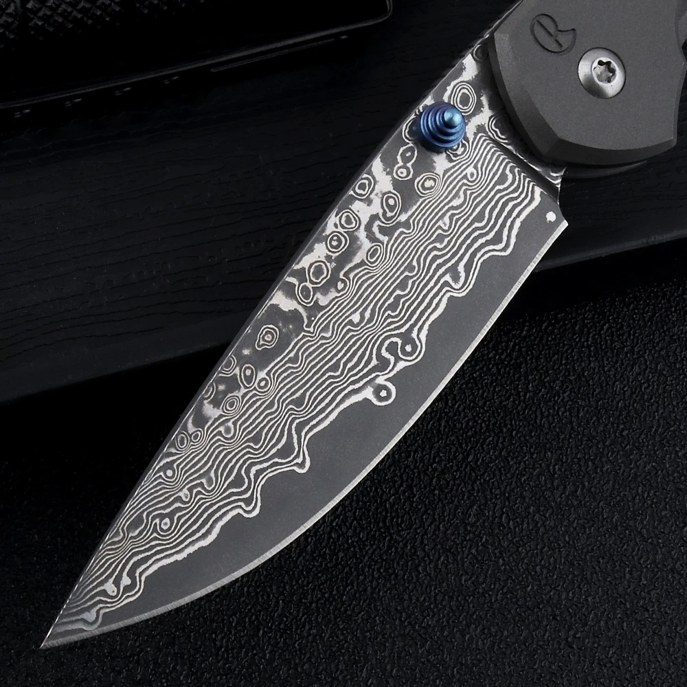 OEM Sebenza Складной нож лезвие из Дамасского VG10 титанового сплава ручка уличный для