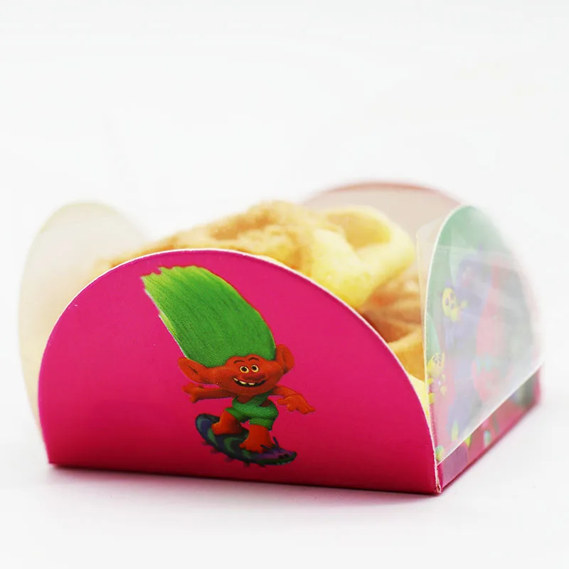 20 шт./упак. тема троллей шоколад стенд с героями мультфильма тролли одноразовая