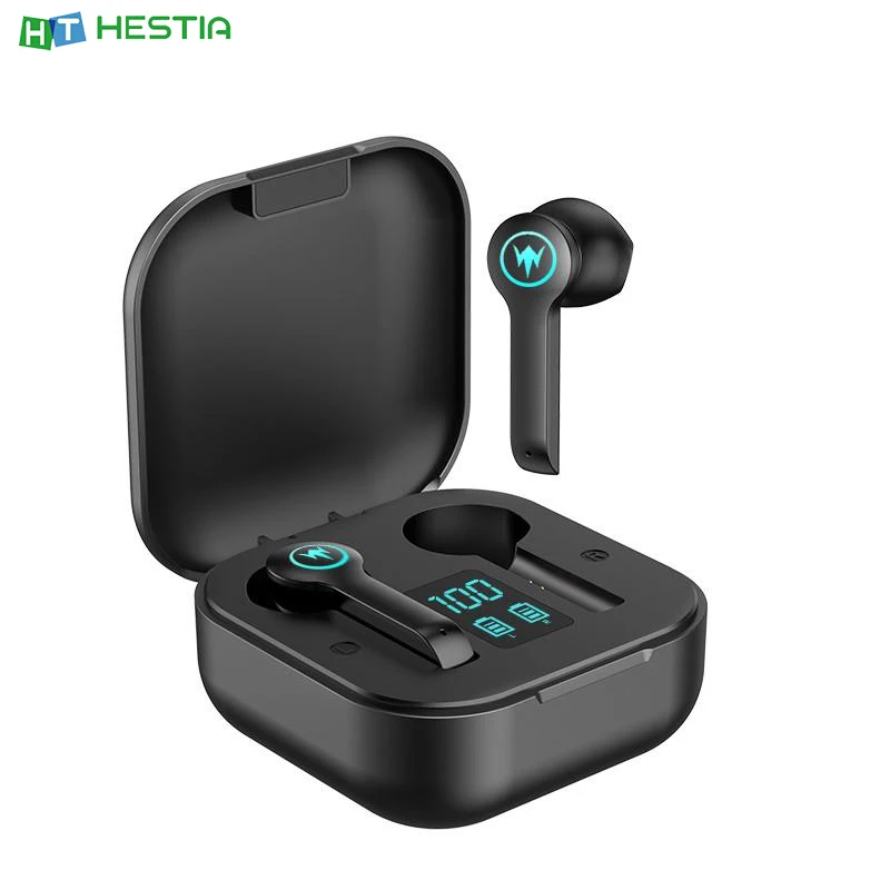 

ES1 наушники-вкладыши TWS Bluetooth 5,1 три-Электрический цифровой Дисплей дыхание светильник сенсорный Bluetooth гарнитура с высоким Срок службы батар...