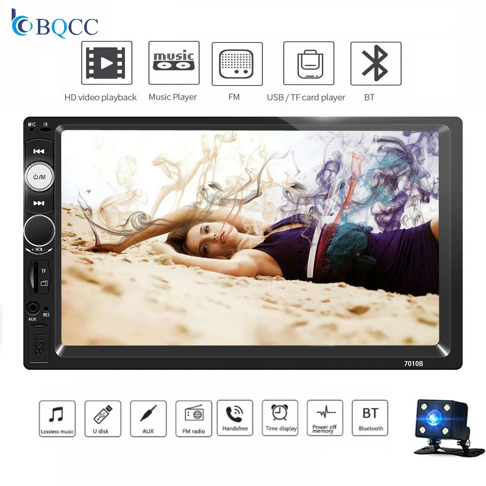 Mp5 плеер Bluetooth универсальный 2 Din Автомобильный 7010b Авторадио 7 &quotHd сенсорный экран