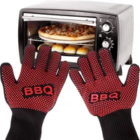 1 pair oven mitts gloves high temperature resistance baking tools kitchen silicone gloves heat resistant gloves oven gloves