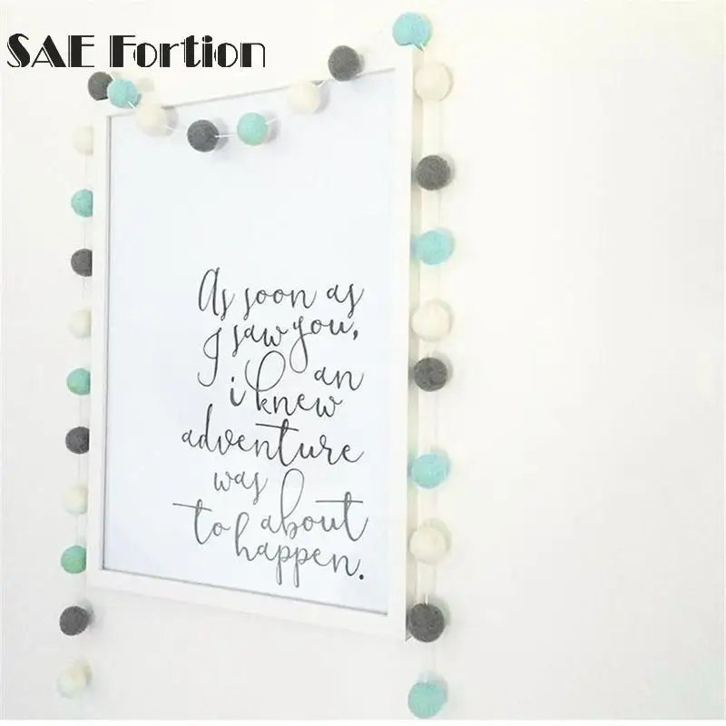 Войлочные шары детские украшения детская комната гирлянда Woll Декор VQW8827