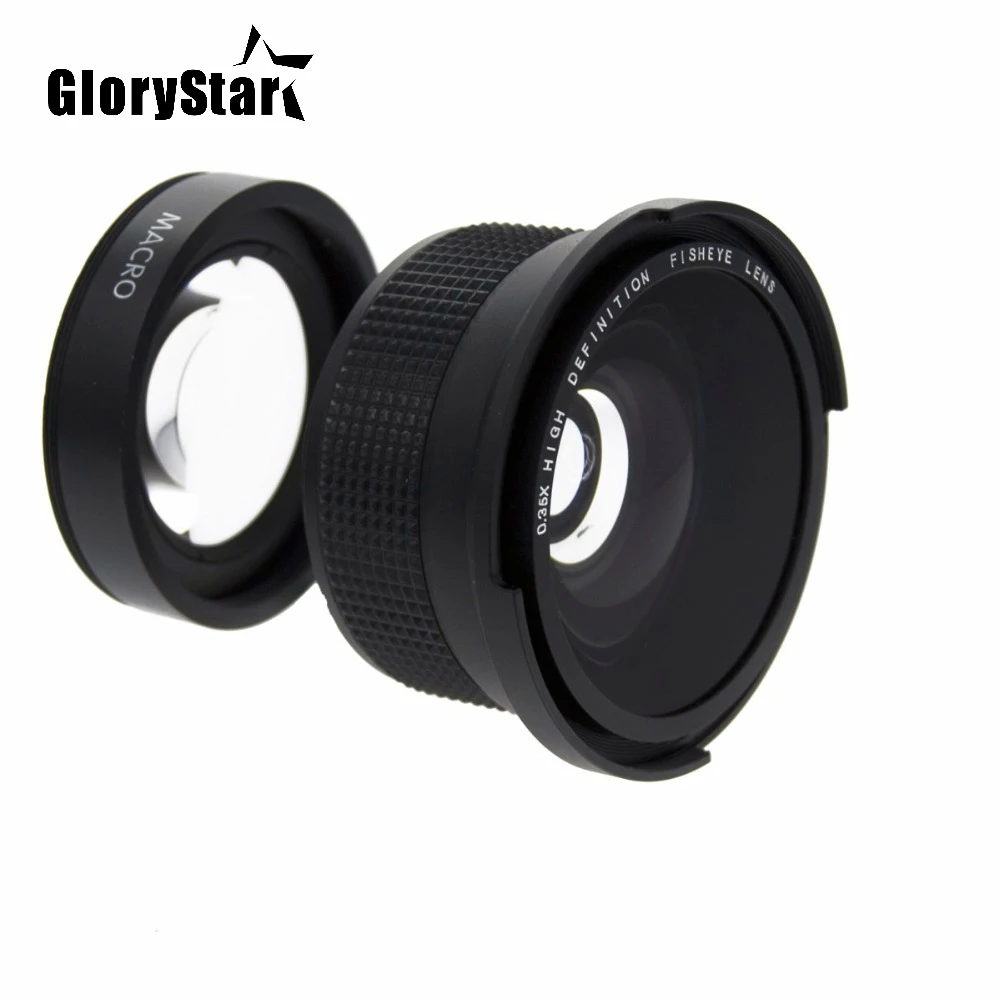 Супер широкоугольный объектив GloryStar 52 мм 0 35x рыбий глаз + макрообъектив для Nikon D7100