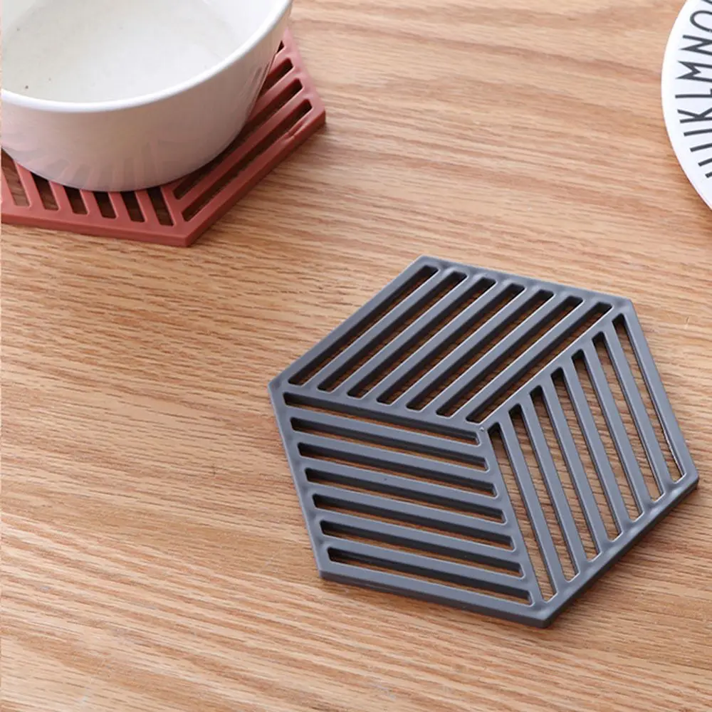 1 шт. шикарные силиконовые подставки шестиугольные коврики термоизолированная