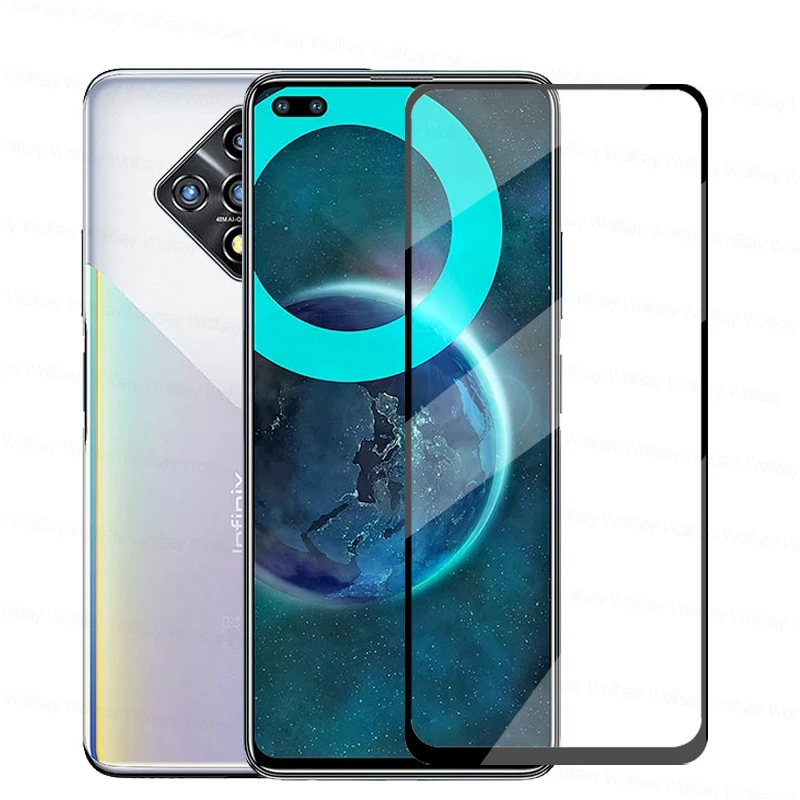 Cristal adhesivo completo 2.5D para Infinix Zero 8i, Protector de pantalla de vidrio templado para Infinix Zero 8i, pel&iacute;cula protectora para Infinix Zero 8i-0